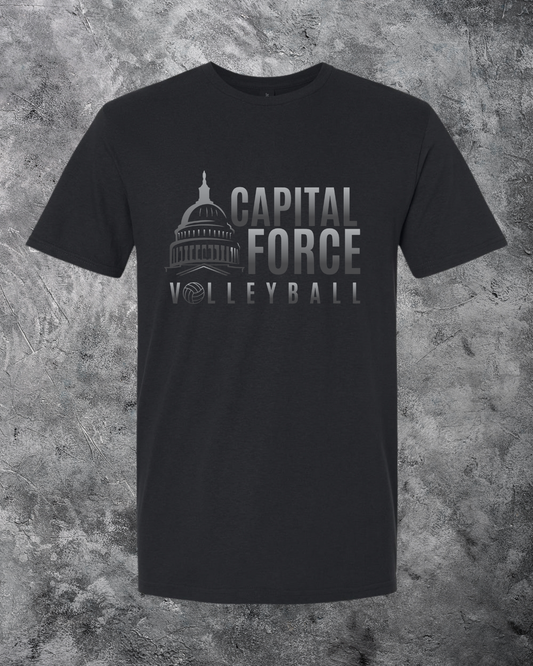 Youth Black T-Shirt w/ Black Ombre Logo