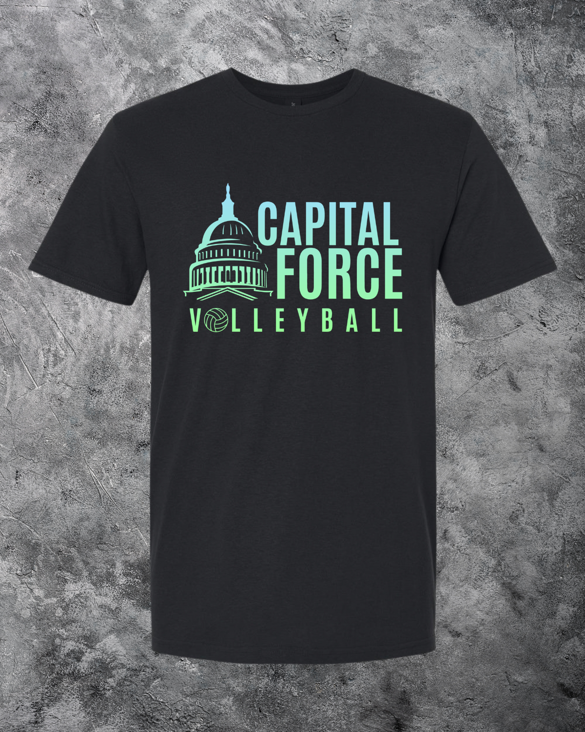 Youth Black T-Shirt w/ Ombre Logo
