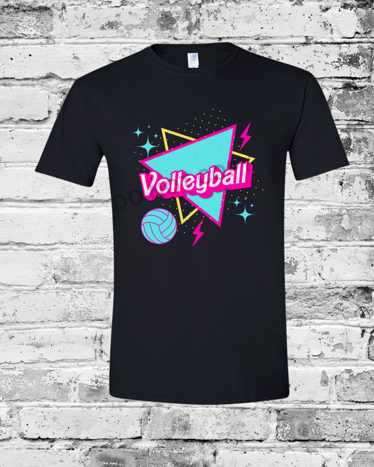Adult Black T-Shirt w/Barbie Volleyball