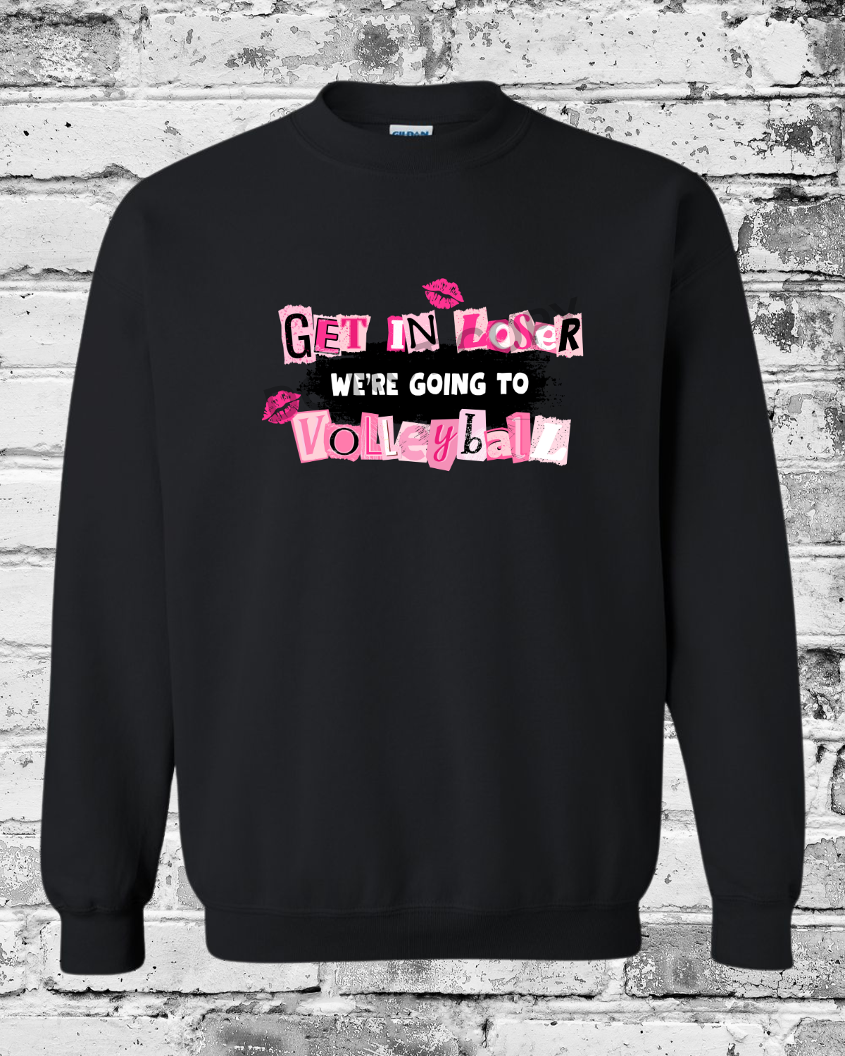 Adult Black Crewneck w/Get in Loser