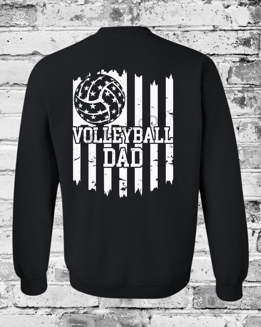 Adult Black Crewneck w/White Dad Flag