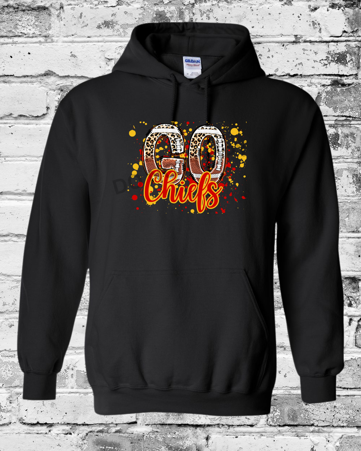 Adult Black Hoodie w/Chiefs