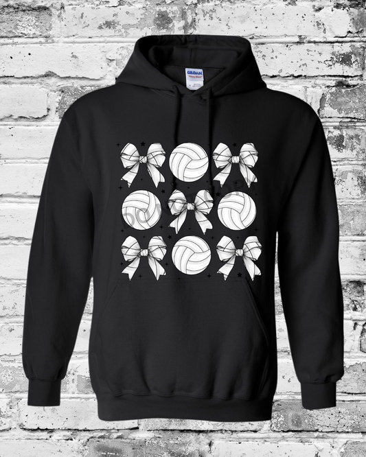 Adult Black Hoodie w/Bow