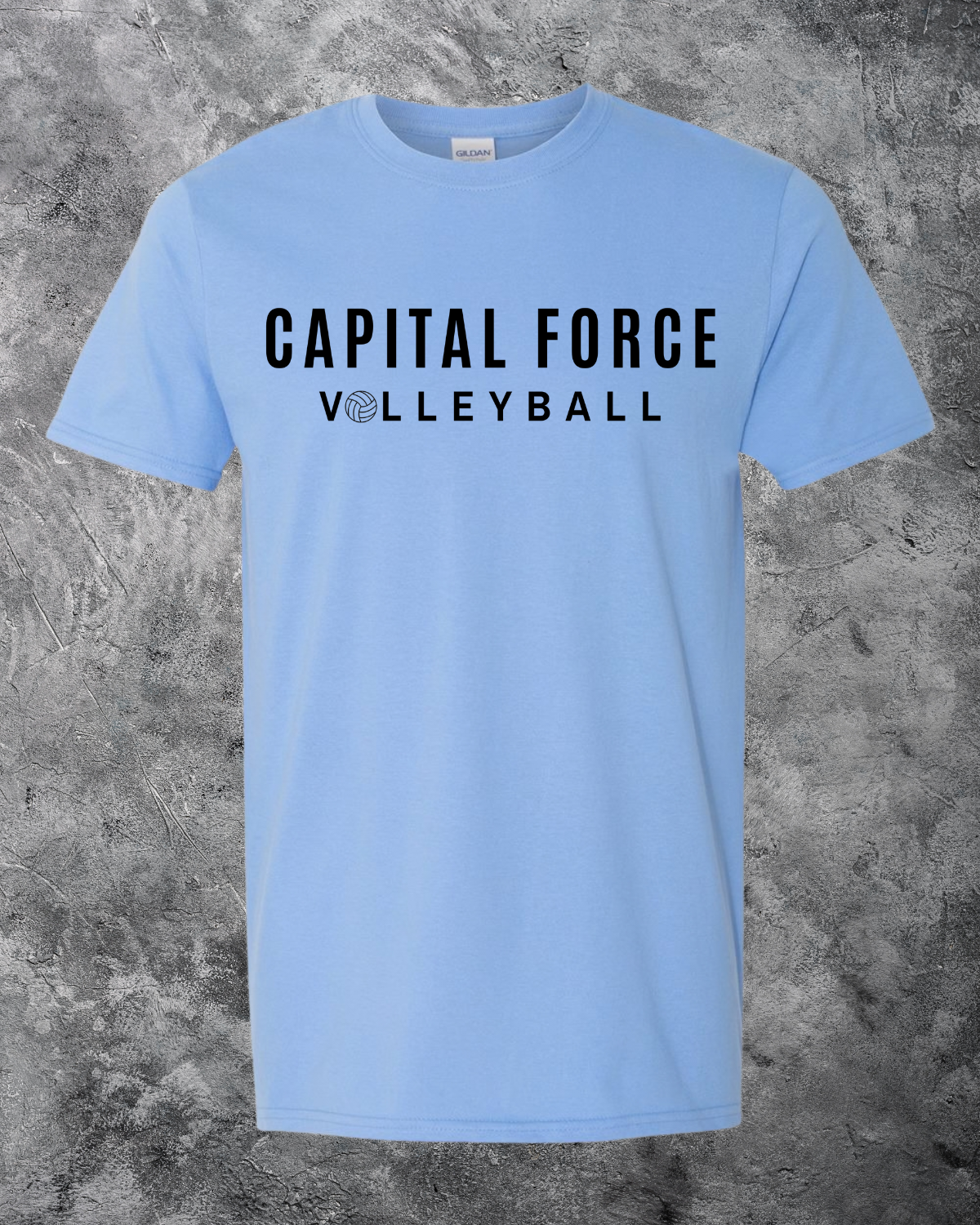 Youth Blue T-Shirt w/ Black Capital Force