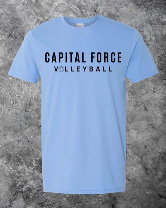 Youth Blue T-Shirt w/ Black Capital Force