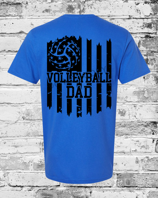 Adult Royal T-Shirt w/Black Dad Flag