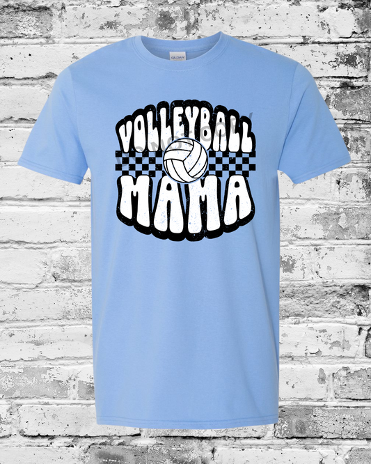 Adult Carolina Blue T-Shirt w/Retro Volleyball Mama