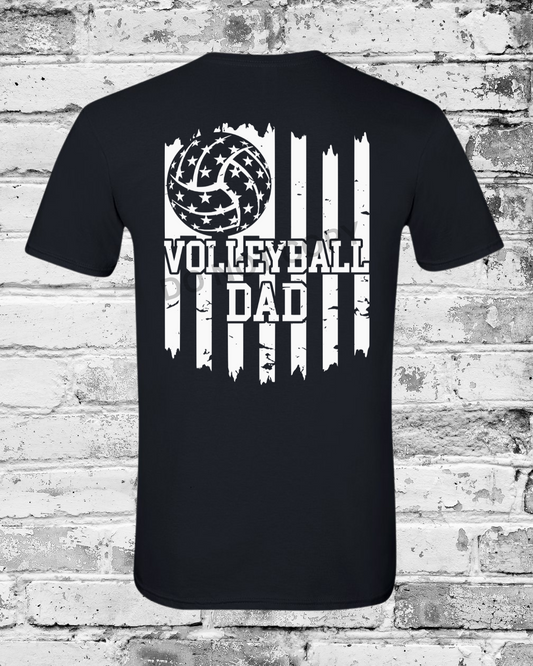 Adult Black T-Shirt w/White Dad Flag