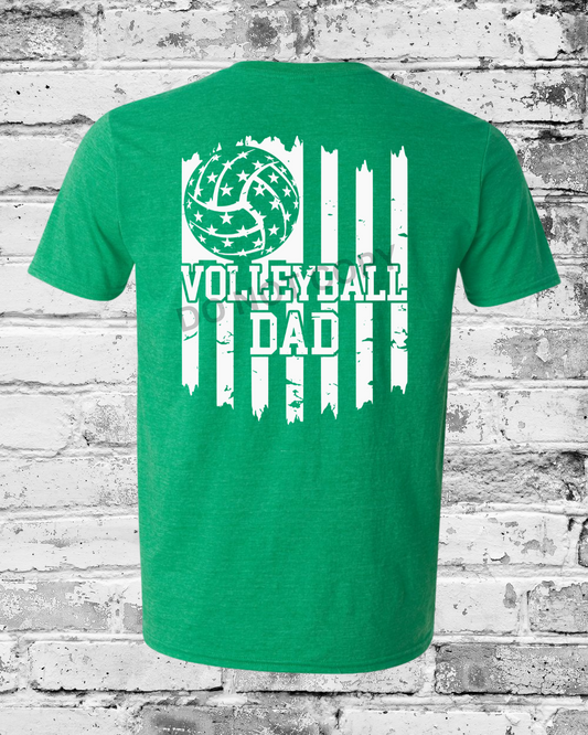 Adult Heather Irish Green T-Shirt w/White Dad Flag
