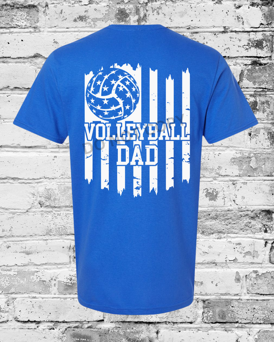 Adult Royal T-Shirt w/White Dad Flag