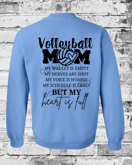 Adult Carolina Blue Crewneck w/Heart is Full