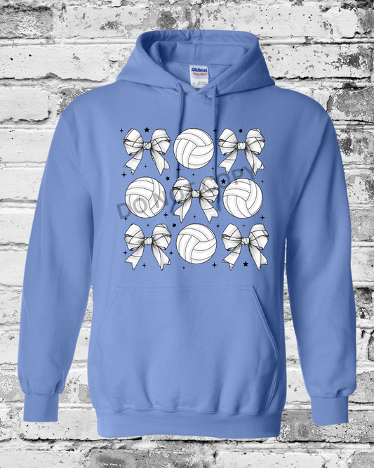 Adult Carolina Blue Hoodie w/Bow