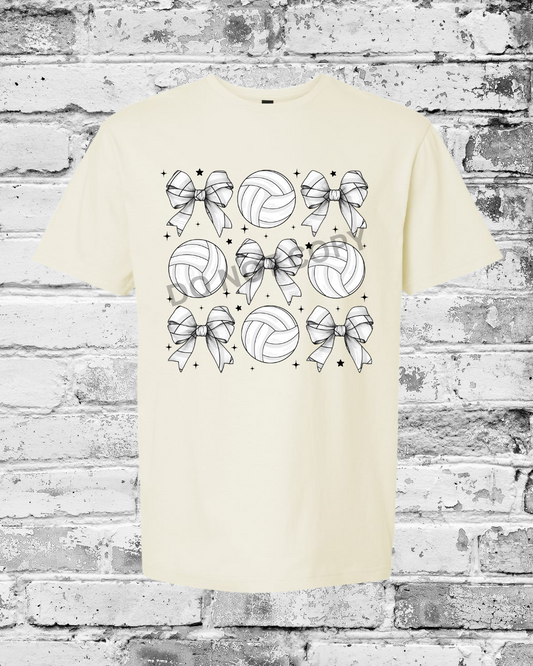 Adult Off White T-Shirt w/Bow