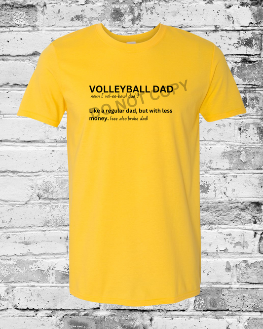 Adult Daisy T-Shirt w/Black Volleyball Dad Definition