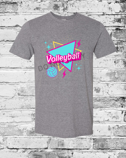 Adult Graphite Heather T-Shirt w/Barbie Volleyball