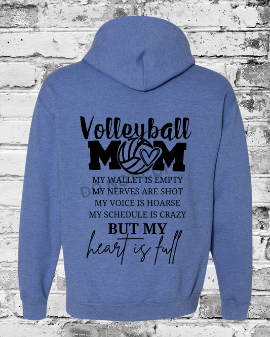 Adult Heather Deep Royal Hoodie w/Heart is Full