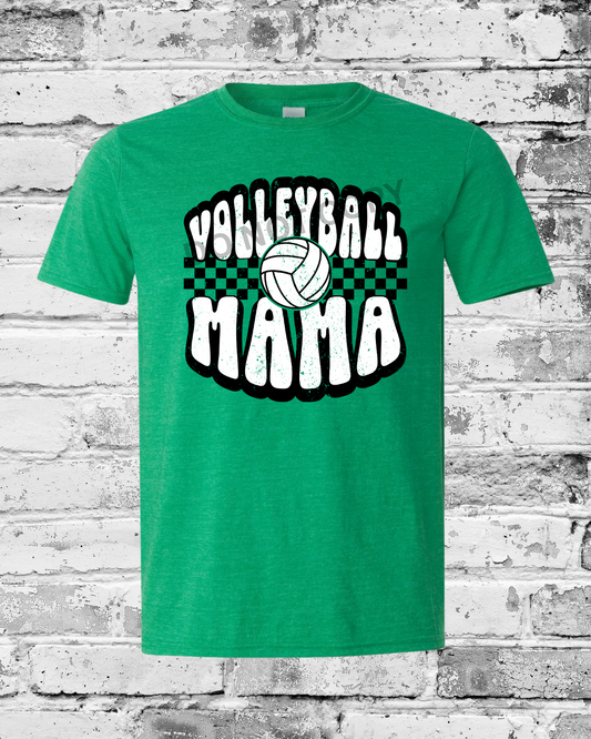 Adult Heather Irish Green T-Shirt w/Retro Volleyball Mama