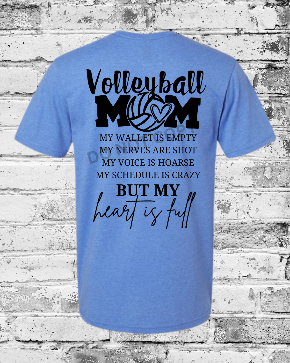 Adult Heather Royal T-Shirt w/Heart is Full
