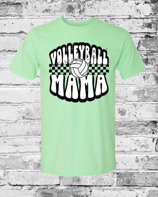 Adult Mint Green T-Shirt w/Retro Volleyball Mama