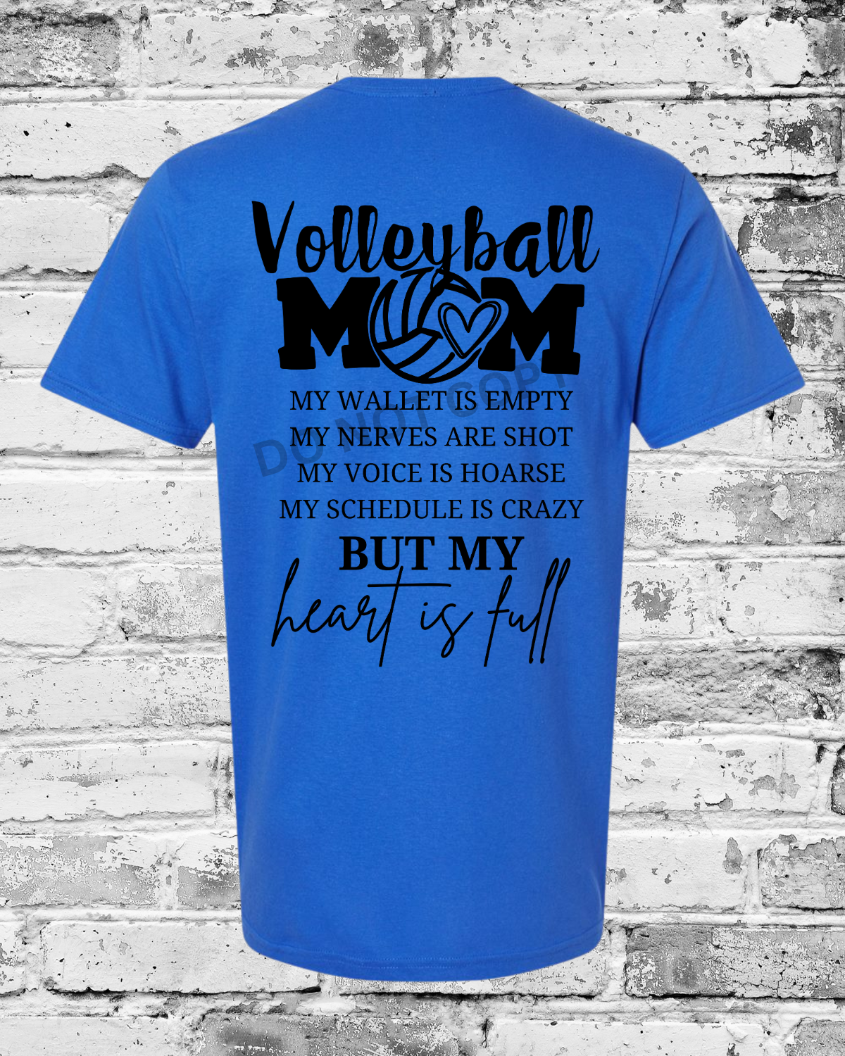 Adult Royal T-Shirt w/Heart is Full