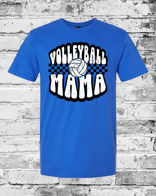 Adult Royal T-Shirt w/Retro Volleyball Mama