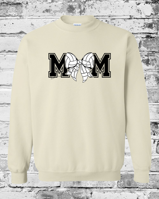 Adult Sand Crewneck w/Mom Volleyball Bow