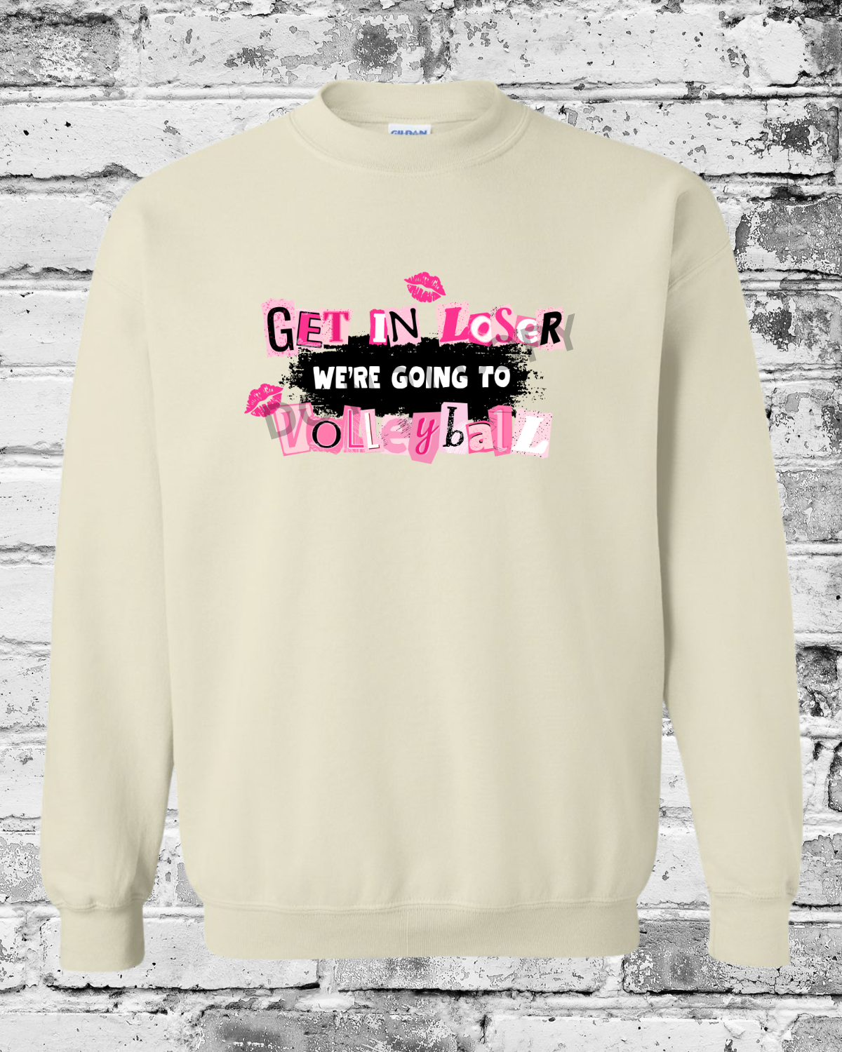 Adult Sand Crewneck w/Get in Loser