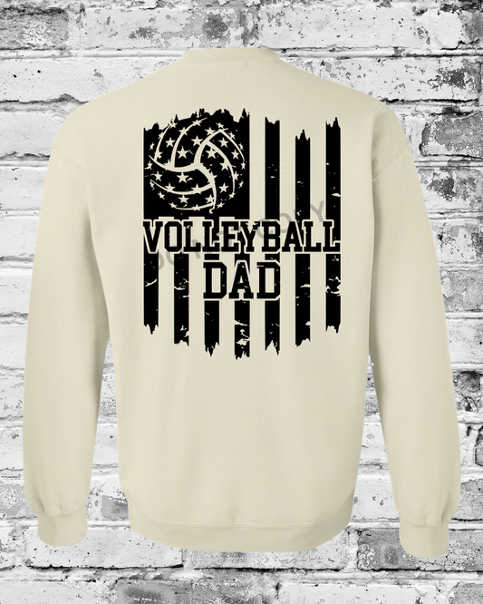 Adult Sand Crewneck w/Black Dad Flag