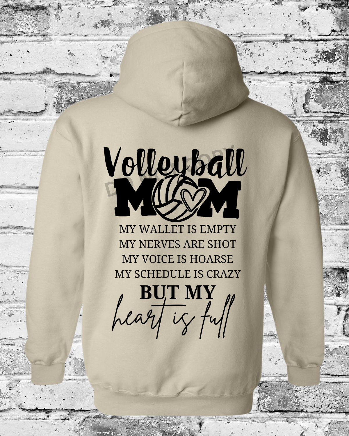Adult Sand Hoodie w/Heart is Full