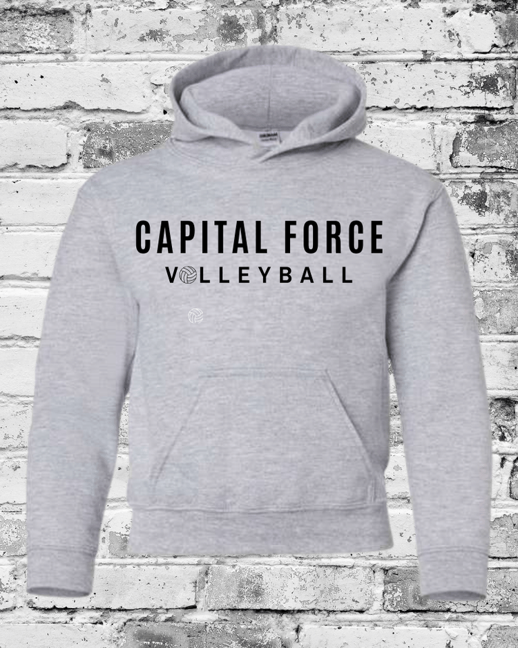 Youth Sport Grey Hoodie w/Black Capital Force