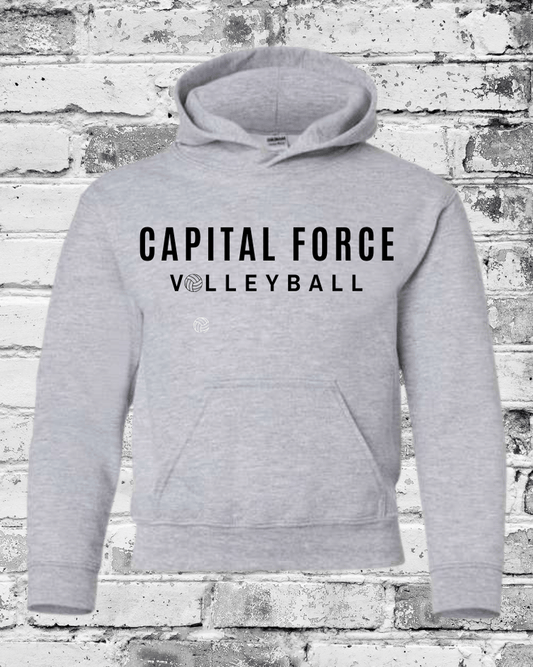 Youth Sport Grey Hoodie w/Black Capital Force