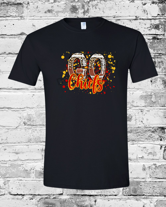 Adult Black T-Shirt w/Chiefs
