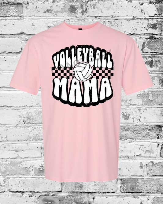 Adult Light Pink T-Shirt w/Retro Volleyball Mama