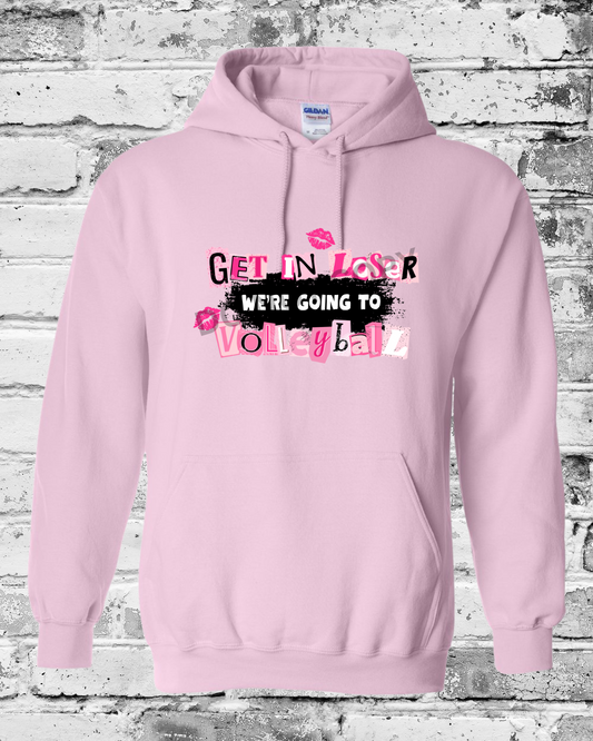 Adult Light Pink Hoodie w/Get in Loser